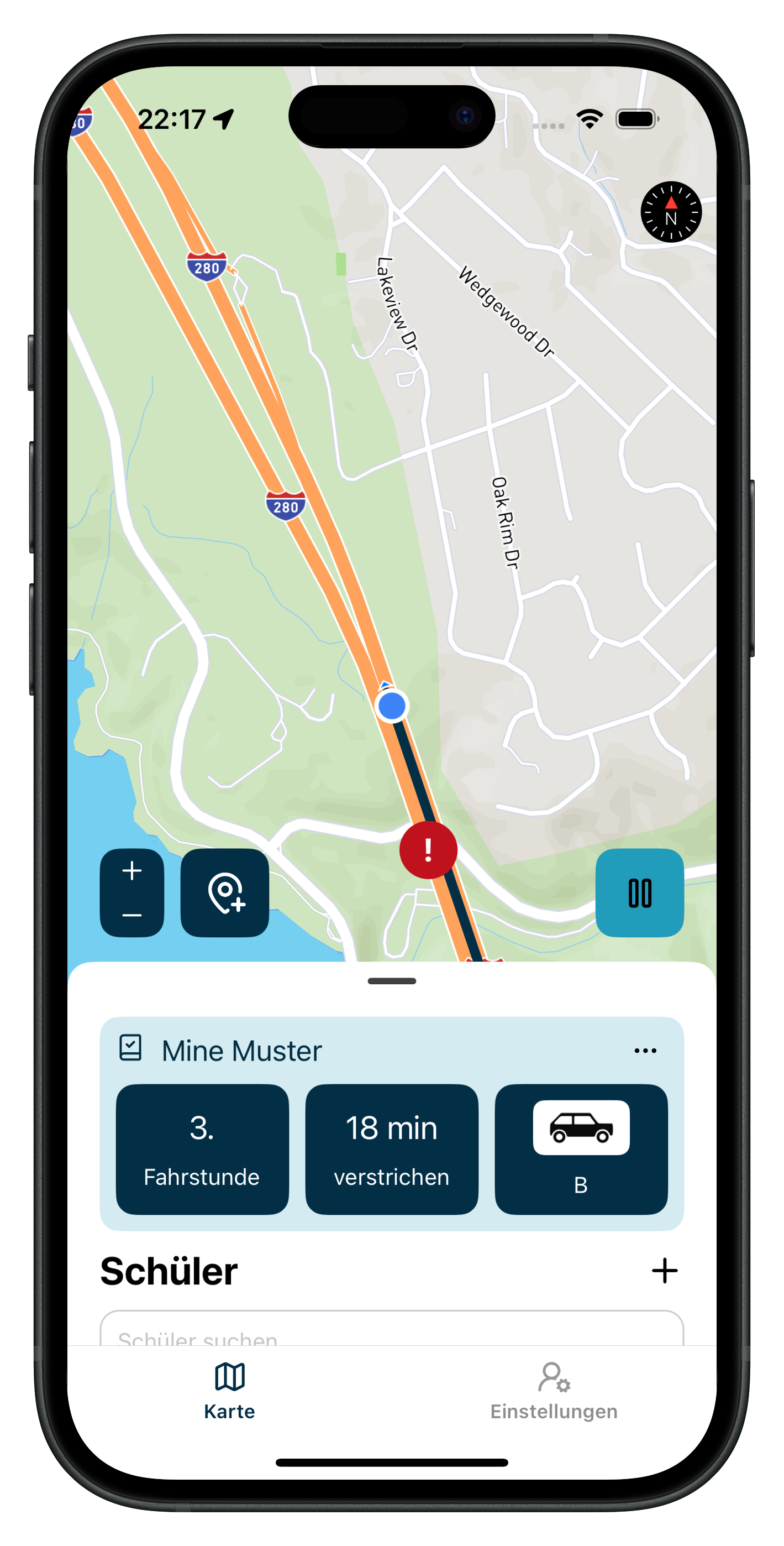 geblinkt App Interface